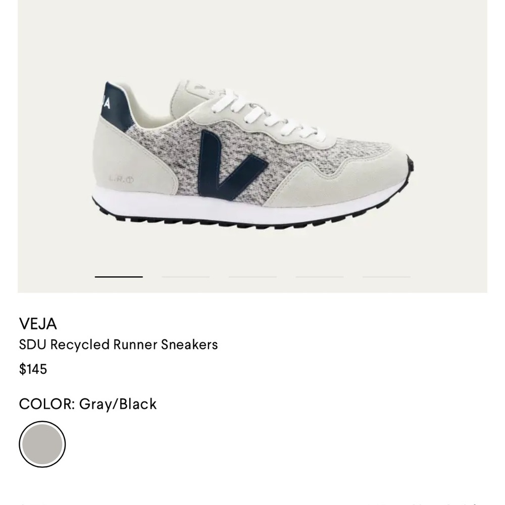 Veja SDU Flannel Sneaker in Snow/Nautico - Picture 11 of 11